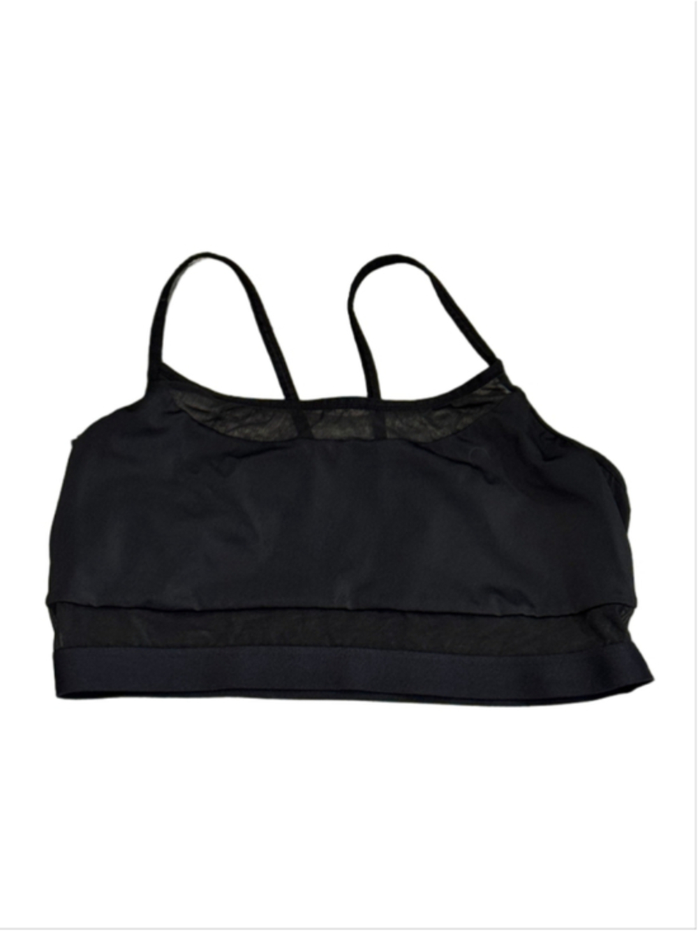Victoria's Secret Sport Black Mesh Unlined Unpadded Sports Bra